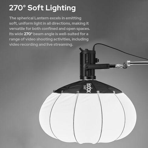 Godox CS-50T 50cm/19.6in Quick Release Lantern Softbox Professional Foldable Soft Box with Standard Bowen Mount for Photography Studio Photography (50cm/19.6in Softbox) in Saudi Arabia