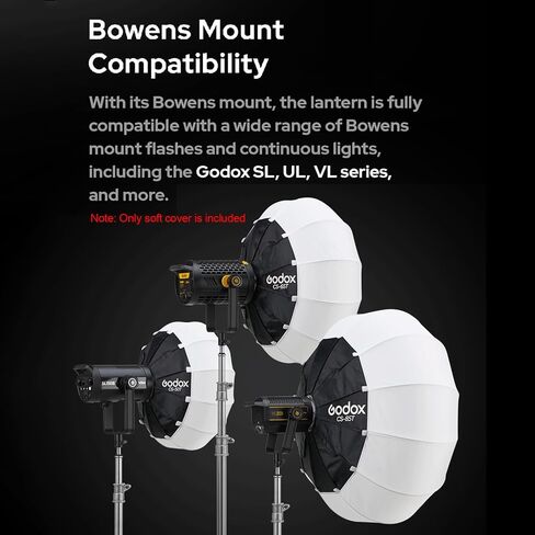 Godox CS-50T 50cm/19.6in Quick Release Lantern Softbox Professional Foldable Soft Box with Standard Bowen Mount for Photography Studio Photography (50cm/19.6in Softbox) in Saudi Arabia