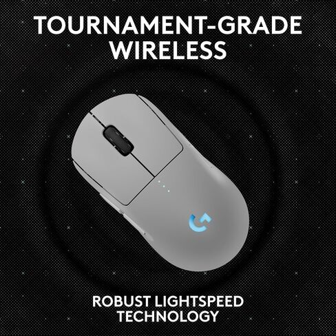 Logitech G PRO 2 Lightspeed Wireless Gaming Mouse, Right- or Left-Handed Mouse with up to 4 Customizable and Switchable Magnetic Side Buttons, 32k DPI Sensor, USB-C Charging, for PC/Mac - White in Saudi Arabia