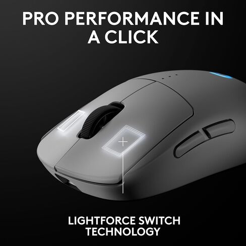 Logitech G PRO 2 Lightspeed Wireless Gaming Mouse, Right- or Left-Handed Mouse with up to 4 Customizable and Switchable Magnetic Side Buttons, 32k DPI Sensor, USB-C Charging, for PC/Mac - White in Saudi Arabia