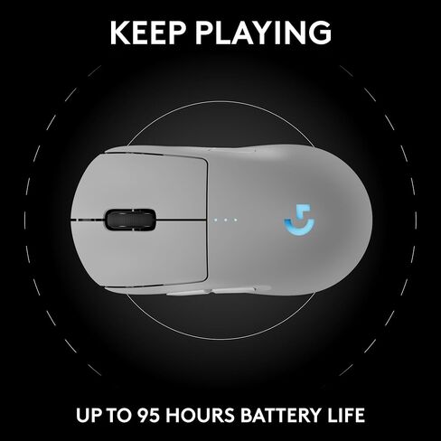 Logitech G PRO 2 Lightspeed Wireless Gaming Mouse, Right- or Left-Handed Mouse with up to 4 Customizable and Switchable Magnetic Side Buttons, 32k DPI Sensor, USB-C Charging, for PC/Mac - White in Saudi Arabia