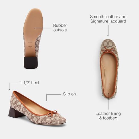 Coach Women's Ava Mini Signature Jacquard Ballet Pump in Saudi Arabia