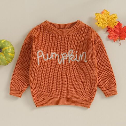 Baby Girl Knit Sweater Chunky Long Sleeve Halloween Pumpkin Gost Pullover Sweater Crewneck Fall Winter Knitwear in Saudi Arabia