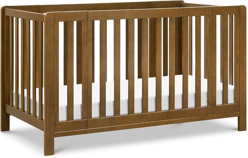 Carter's by daVinci Colby Grow 6-in-1 Convertible Bassinet to Crib in Walnut, GREENGUARD Gold Certified, Removable Wheels in Kuwait