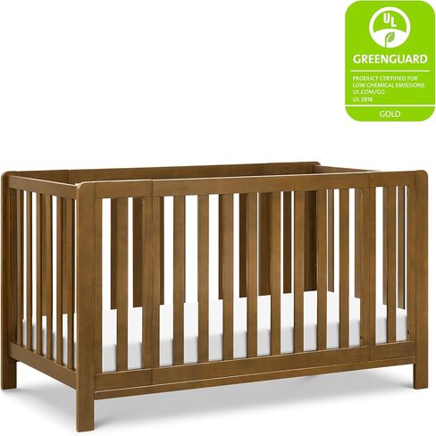 Carter's by daVinci Colby Grow 6-in-1 Convertible Bassinet to Crib in Walnut, GREENGUARD Gold Certified, Removable Wheels in Kuwait