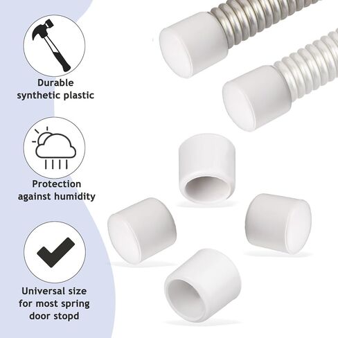 10PCS 0.39 Inch Door Stopper Rubber Caps, Door Stops Rubber Tip Replacement, Door Stop Rubber End Cap Replacement Rubber Tips for Wall Floor Door Protection (Black) in Saudi Arabia