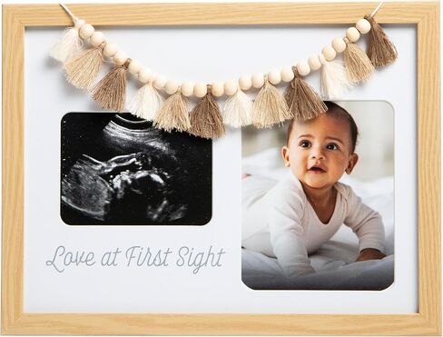 My First Year Hinged Picture Frame, Baby's First Twelve Months Photo Collage and Gender Neutral Keepsake, New Mom Gift and Nursery Décor, I Love You To The Moon And Back in Saudi Arabia