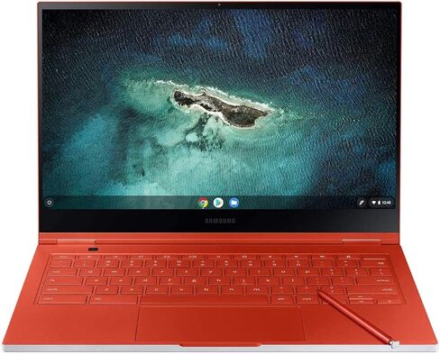 SAMSUNG 13.3" Galaxy Chromebook Laptop Computer w/ 256GB Storage, 8GB RAM, 4K AMOLED Touchscreen Display, HD Intel Core I-5 Processor, Ultra Slim, US Warranty, Fiesta Red in Saudi Arabia