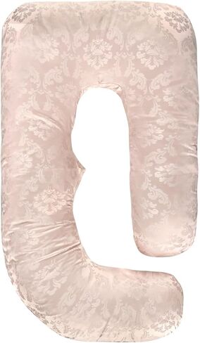 Pregnancy Pillow Cover, Maternity Pillow Cover, J Shaped Full Body Pillow Case Fits Most 55/57 Inch Pregnant Pillow, Comfortable and Machine Washable, Rose Gold (Cover Only) in Saudi Arabia