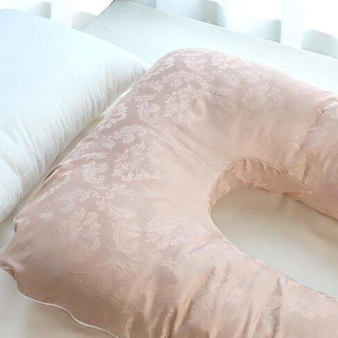 Pregnancy Pillow Cover, Maternity Pillow Cover, J Shaped Full Body Pillow Case Fits Most 55/57 Inch Pregnant Pillow, Comfortable and Machine Washable, Rose Gold (Cover Only) in Saudi Arabia