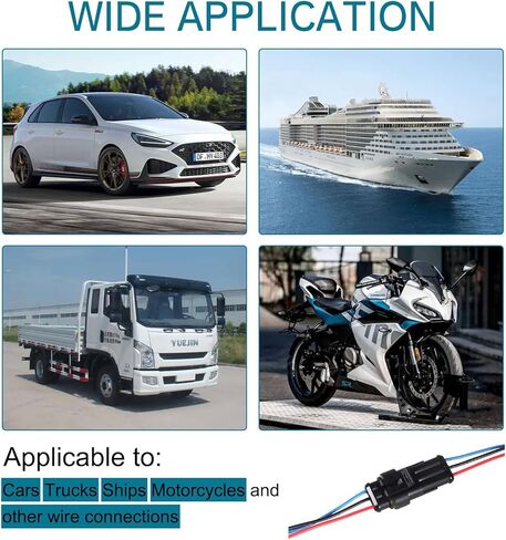 6 Pin Waterproof Connectors Electrical Wire Connector 16 AWG Male Female Plug Socket Quick Disconnect Waterproof Plug for Car Truck Motorcycle Marine Boat(8 Kits) in Kuwait