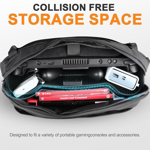 Carrying Case for Steam Deck/Steam Deck OLED/ASUS ROG Ally X, Protective Shoulder Bag for Consoles & Accessories, Storage Sling Bag for Daily Use and Travel in Saudi Arabia