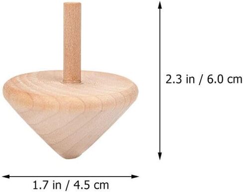 Totority Wooden Gyro, Wooden Top Bulk 36Pcs Handmade Wood Tops Gyro Painting Gyro DIY Rotated Gyro Playthings in Saudi Arabia
