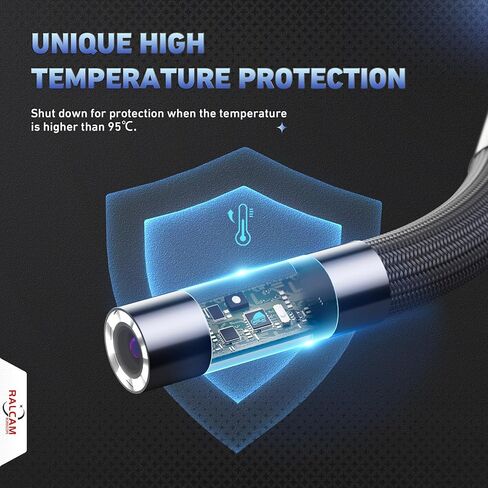 Articulating Borescope 360° Joystick, Ralcam 6.2mm 4 Ways Automotive Endoscope Inspection Camera with 6 LED Lights with 6.6FT Cable in Saudi Arabia