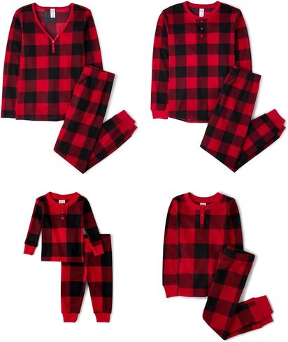 The Children's Place Baby Family Matching, Plaid Thermal Pajamas Sets in Saudi Arabia