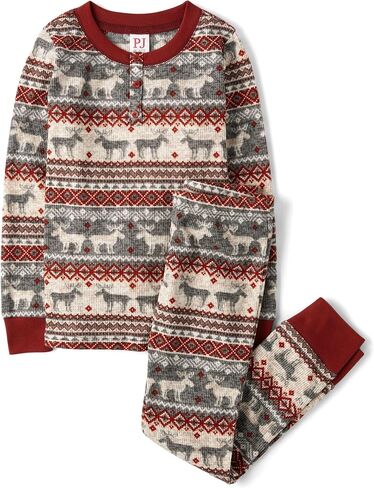 The Children's Place Baby Family Matching, Plaid Thermal Pajamas Sets in Saudi Arabia