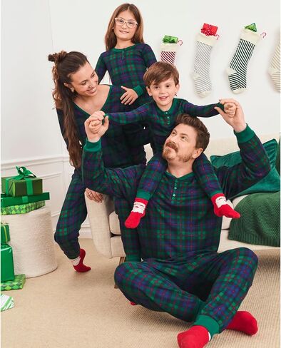 The Children's Place Baby Family Matching, Plaid Thermal Pajamas Sets in Saudi Arabia
