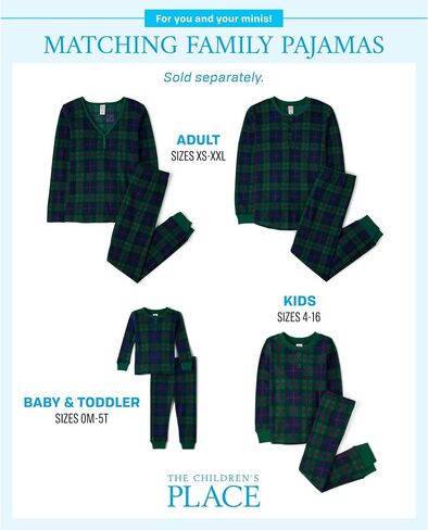 The Children's Place Baby Family Matching, Plaid Thermal Pajamas Sets in Saudi Arabia