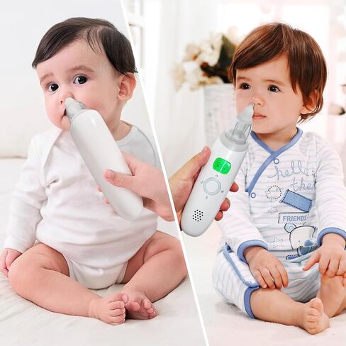 Nasal Aspirator for Baby, Electric Nose Aspirator for Toddler, with 3 Silicone Suck Head, Baby Nose Sucker,Automatic Nose Cleaner,Adjustable Suction Level, Music and Light USB Rechargeable. in Saudi Arabia