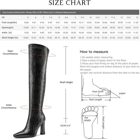 DearOnly Womens Pointed Toe Thigh High Boots Chunky Block Heel Over The Knee High Boots Zipper Sexy Fashion High Heel Long Boots 3.9 Inches Heels in Kuwait