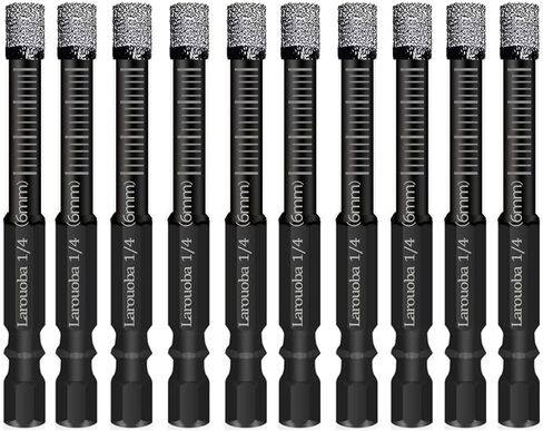 10pc 5/16"Diamond Drill Bit,8mm Masonry Drill Bits Set for Porcelain Tile Ceramic Stone Granite Marble Hex Shank Diamond Hole Saw Drill Bit (Blue) … in Kuwait