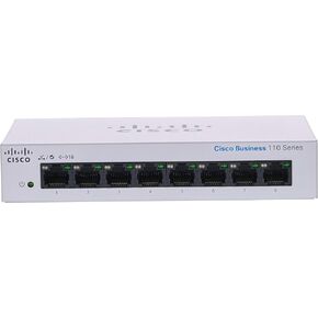 Cisco Business CBS110-8T-D Unmanaged Switch, 8 Port GE, Desktop, Ext PS, Limited Lifetime Protection (CBS110-8T-D-NA)