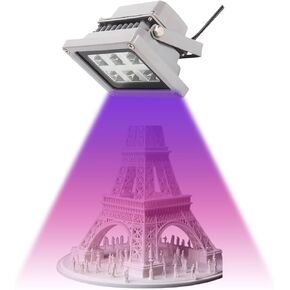UV Light for Resin Curing 20w=200w Equivalent, 3D Printer UV Resin Curing Light, 405nm, DIY Curing Enclosure, Fast Curing UV Light Blacklight