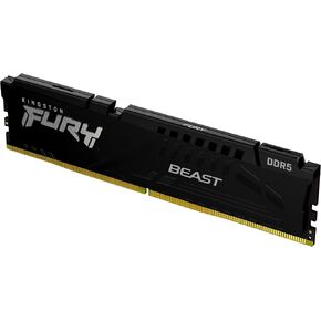 Kingston Technology Fury Beast Black 32GB 5200MT/s DDR5 CL40 XMP 3.0 Ready Computer Memory Single Module KF552C40BB-32