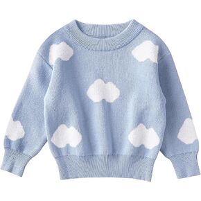 ROMPERINBOX Baby Knit Sweater Girl Boy Long Sleeve Chunky Sweater Fall Winter Warm Toddler Pullover Crewneck Tops Sweatshirt