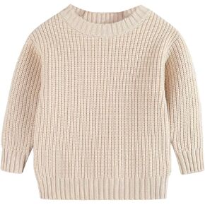 ROMPERINBOX Baby Knit Sweater Girl Boy Long Sleeve Chunky Sweater Fall Winter Warm Toddler Pullover Crewneck Tops Sweatshirt in Kuwait