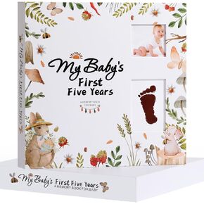 Memory Book for Baby Boy or Girl Keepsake Shower Gifts First 5 Year Baby Books Journal Scrapbook Photo Album A Milestone Book to Record Every Event Gender Neutral Pregnancy 248 Pages