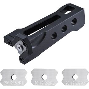 jojofuny Mini Edge Trimmer Chamferer Chamfer Plane Edge Banding - Wood Shaver Planer for Woodworking - Chamfer Plane Blades for Deburring Sealing - 3.77''X1.57''X1.57''