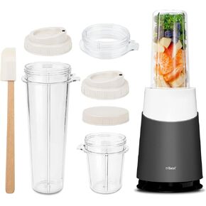 Tribest PB-410GY-A Personal Blender II, Mason Jar Ready Basic Pack Blender, Gray