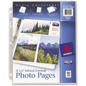 AVERY AVE13401 - Photo Pages for Six 4 x 6 Mixed Format Photos