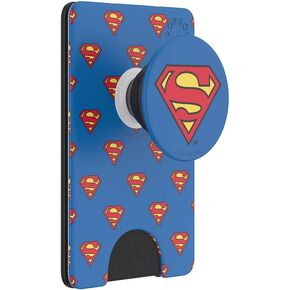 PopSockets PopWallet+: Swappable and Repositionable Wallet - Superman Pattern