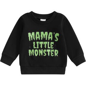 BemeyourBBs Toddler Baby Boy Girl Halloween Outfit Crewneck Sweatshirt Long Sleeve Shirt Pullover Top Fall Winter Clothes