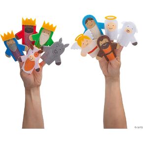 Fun Express Nativity Finger Puppet Set - 10 Pieces