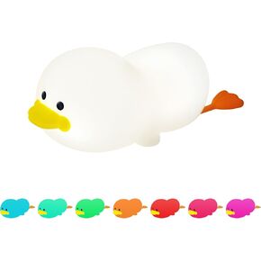 Ducky Night Light for Kids Baby Toddler Cute Touch Colors Lamp Rechargeable Nightlight Bedroom Room Decor Duck Lights