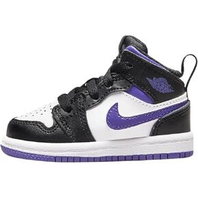 Jordan Toddler's 1 Mid Black/Dark Iris-White (640735 095)