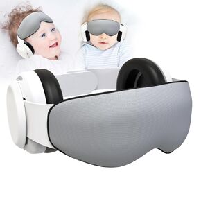 Baby Ear Protection with Eye Cups, Noise Cancelling Headphones with Retractable Elastic Band for Infants Kids, Baby Ear Defenders for Sleeping Traveling Airplanes Outdoor Noisy Scene, Grey
