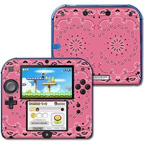 MightySkins Skin Compatible with Nintendo 2DS - Pink Bandana | Protective, Durable, and Unique Vinyl Decal wrap Cover | Easy to Apply, Remove, and Change Styles | Made in The USA