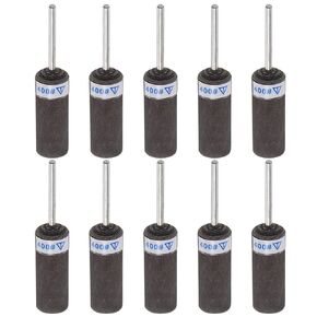 HARFINGTON 10pcs Abrasive Sandpaper Rolls 400 Grit 2.35mm Shank Sanding Drums Sleeves Cylinder Grinding Head for Woodworking Glass Metal Polishing