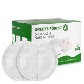 Breastfeeding Pads, Disposable Ultra-Thin Nursing Pads, Nipple Pads for Breastfeeding, Fit Fast Suction, Nursing Essentials (Round-200)