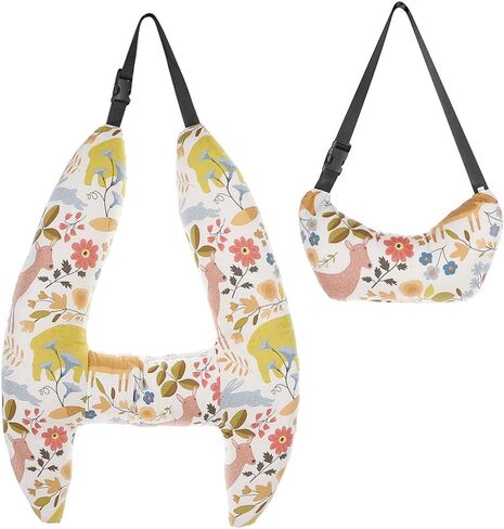 SIQITECHNO Car Travel Pillow for Kids Adults Soft Neck Pillow for Long Journey&Road Trip Washable Breathable Head and Body Support Pillow Car Seat Belt Pillow Car Aircraft (Deer&Bear + Headrest) in Saudi Arabia