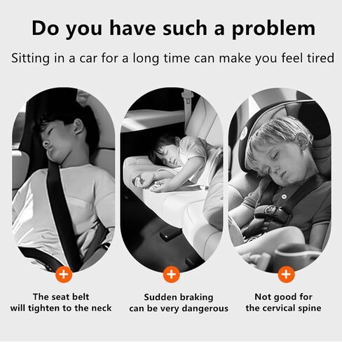 SIQITECHNO Car Travel Pillow for Kids Adults Soft Neck Pillow for Long Journey&Road Trip Washable Breathable Head and Body Support Pillow Car Seat Belt Pillow Car Aircraft (Deer&Bear + Headrest) in Saudi Arabia