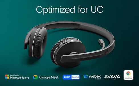 EPOS Adapt 261 - سماعة رأس مزدوجة الجوانب، لاسلكية، بلوتوث ثنائي الاتصال، دونجل USB-C متضمن، محسّن من UC ومعتمد من Microsoft Teams، أسود in Kuwait