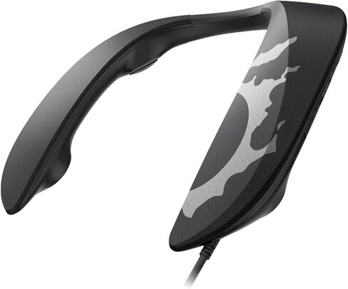 Panasonic SoundSlayer Final Fantasy XIV Online Edition Wearable Gaming Speaker, Lightweight Wired Neck Speaker with Built-in Microphone and Dimensional Sound - SC-GN01PP-FF (Black) in Saudi Arabia