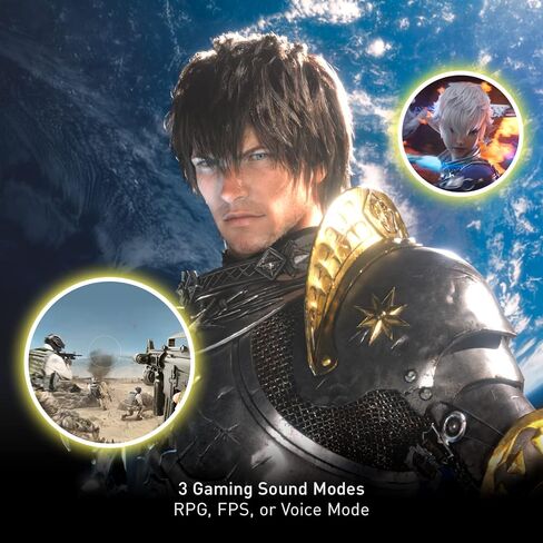 Panasonic SoundSlayer Final Fantasy XIV Online Edition Wearable Gaming Speaker, Lightweight Wired Neck Speaker with Built-in Microphone and Dimensional Sound - SC-GN01PP-FF (Black) in Saudi Arabia