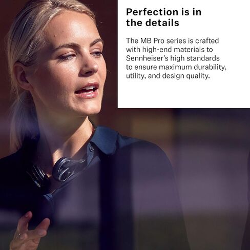 Sennheiser MB Pro 2 UC ML (506046) - Dual-Sided, Dual-Connectivity, Wireless Bluetooth Headset | For Desk/Mobile Phone & Softphone/PC Connection| w/ HD Sound & Major UC Platform Compatibility (Black) in Saudi Arabia