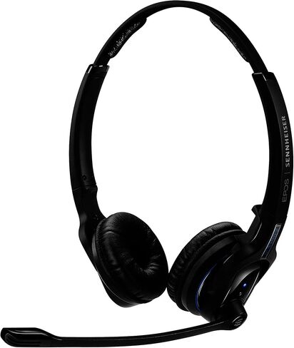 Sennheiser MB Pro 2 UC ML (506046) - Dual-Sided, Dual-Connectivity, Wireless Bluetooth Headset | For Desk/Mobile Phone & Softphone/PC Connection| w/ HD Sound & Major UC Platform Compatibility (Black) in Saudi Arabia